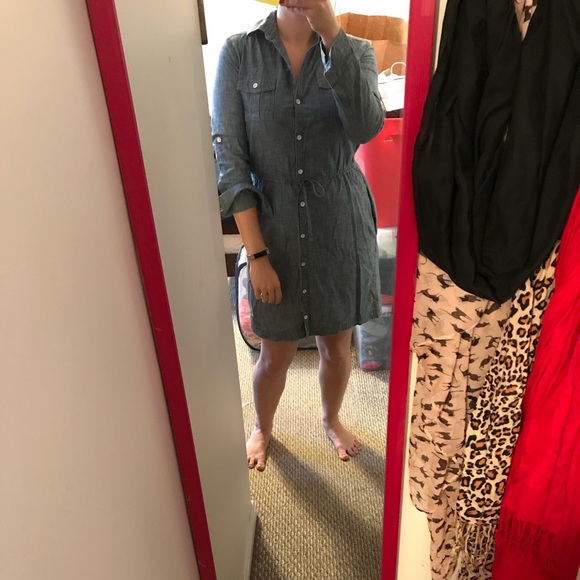 Like new Lands End Canvas Chambray Dress XS/0 - Picture 7 of 8